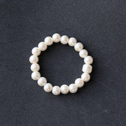 Elegant White Pearl Glass Beads Bracelet