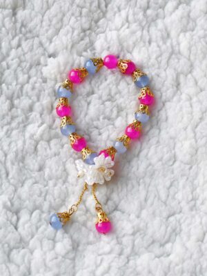 Multicolor Hanging Flower Glass Beads Bracelet 2