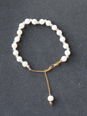 White Pearl Hanging Bracelet