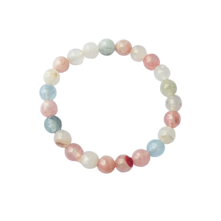 Aurora Glow Agate Bracelet, Handmade women's fashion bracelet with unique design
