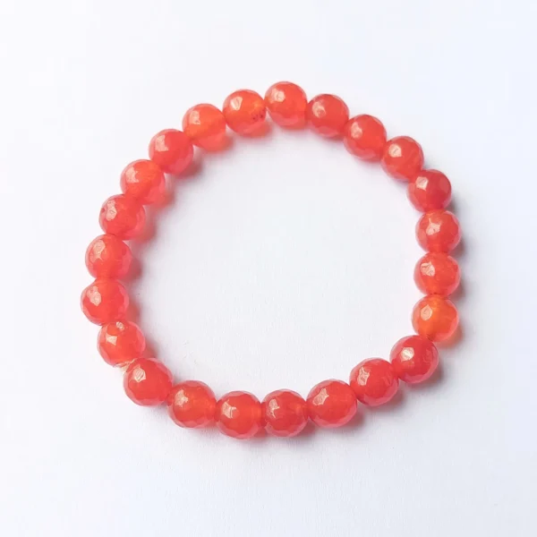 Scarlet Flame Agate Bracelet, Handmade women's fashion bracelet with unique design