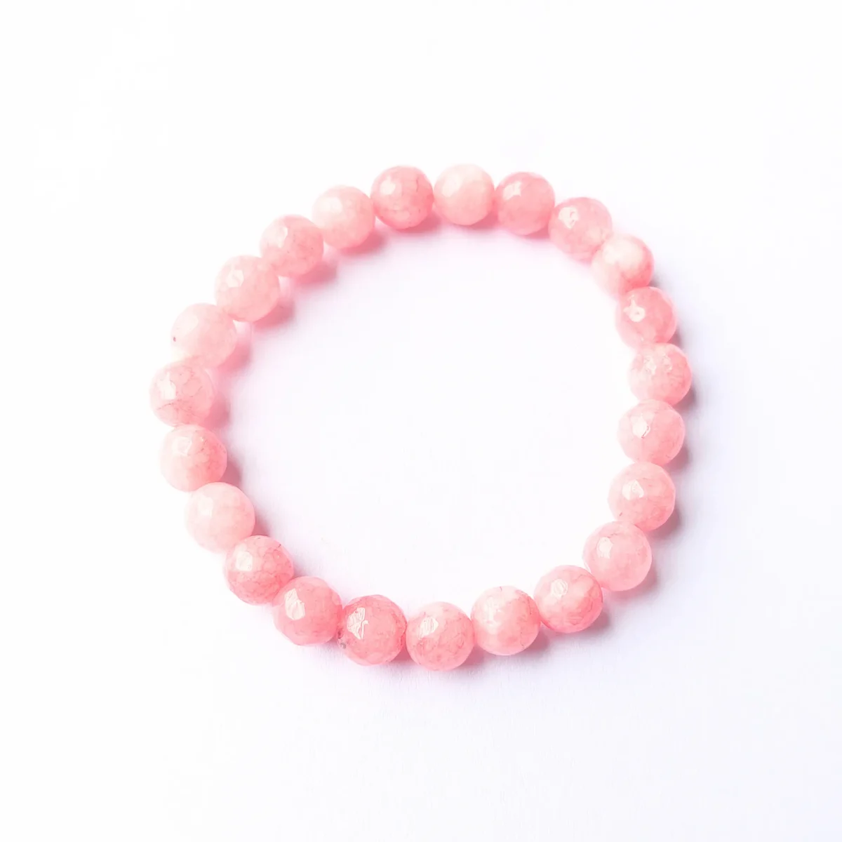 Blush Bloom Agate Bracelet, Handmade women's fashion bracelet with unique design