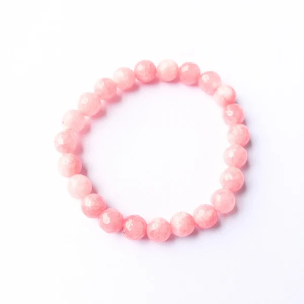 Blush Bloom Agate Bracelet, Handmade women's fashion bracelet with unique design