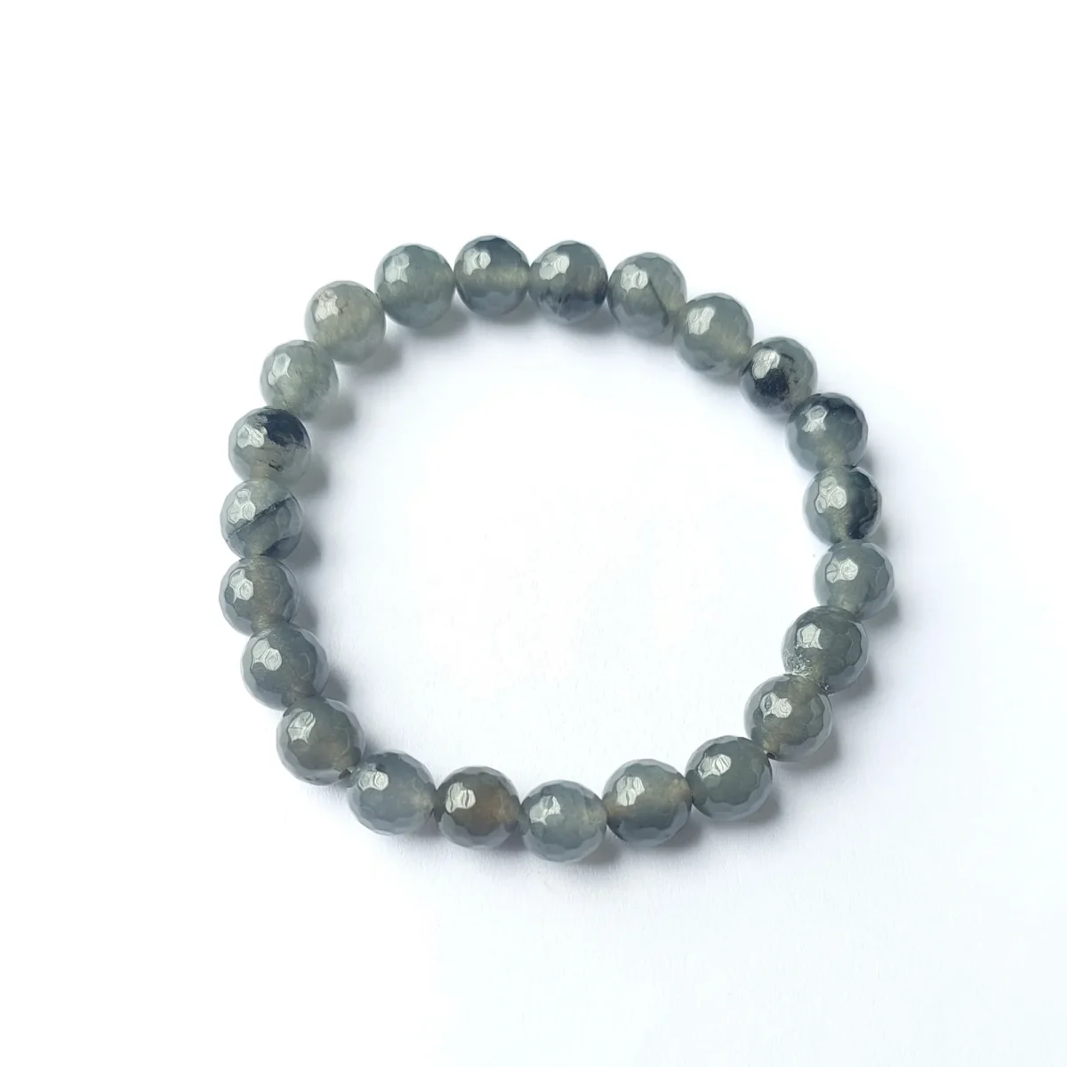 Shadow Stone Agate Bracelet, Handmade women's fashion bracelet with unique design