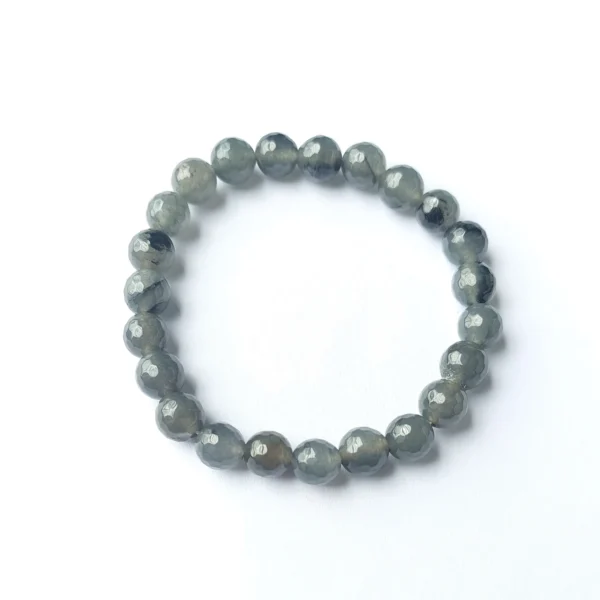 Shadow Stone Agate Bracelet, Handmade women's fashion bracelet with unique design