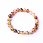Autumn Bloom Agate Bracelet, Handmade women's fashion bracelet with unique design