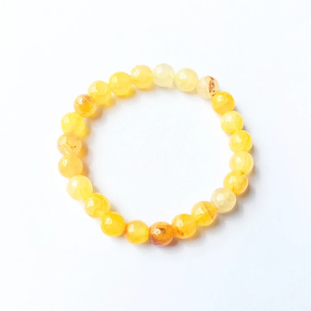 Sunlit Dusk Agate Bracelet, Handmade women's fashion bracelet with unique design
