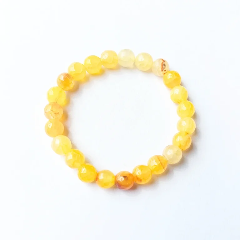 Sunlit Dusk Agate Bracelet, Handmade women's fashion bracelet with unique design