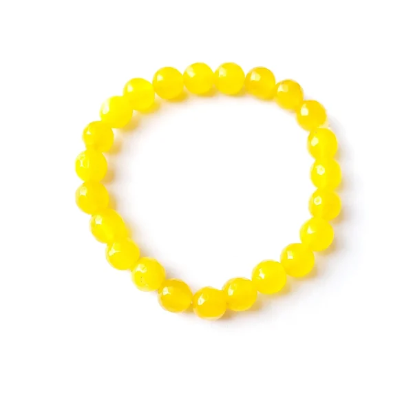 Lemon Aura Agate Bracelet, Handmade women's fashion bracelet with unique design