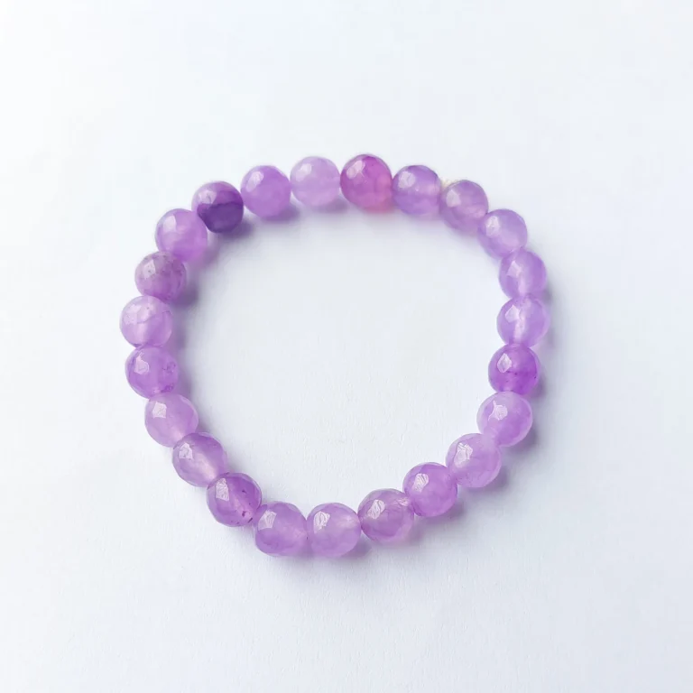 Lavender Mirage Agate Bracelet, Handmade women's fashion bracelet with unique design