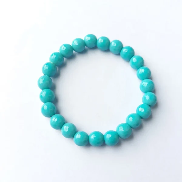Blue Oasis Agate Bracelet, Handmade women's fashion bracelet with unique design