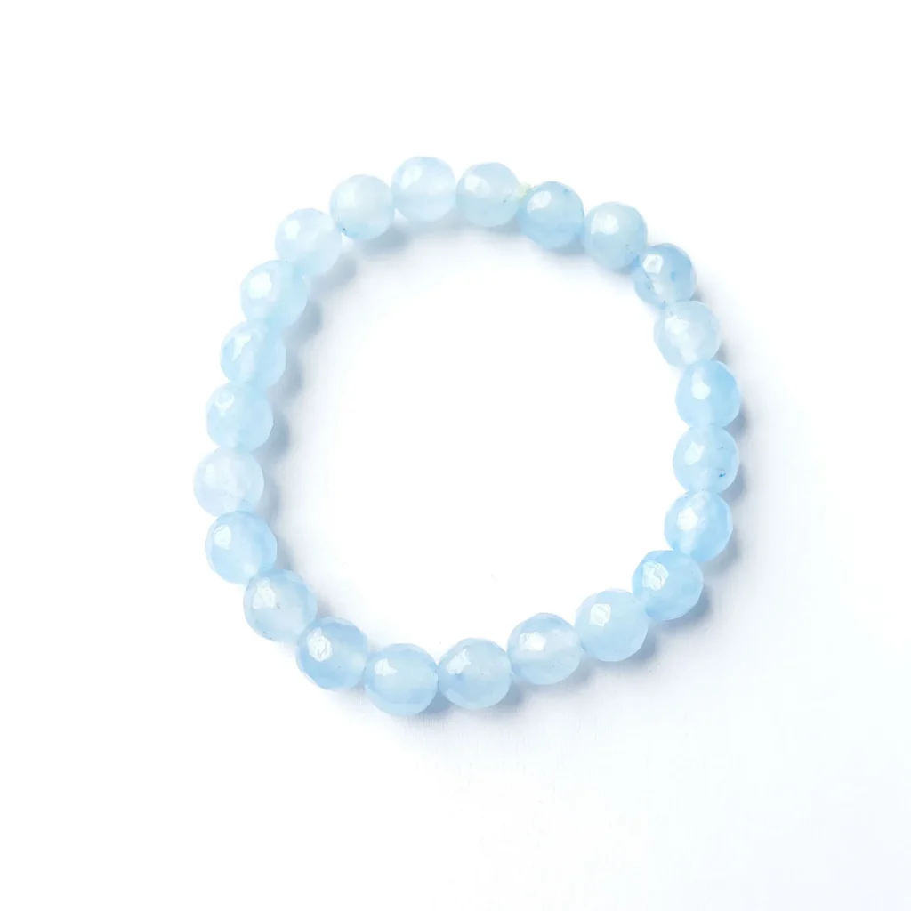Arctic Mist Agate Bracelet, Handmade women's fashion bracelet with unique design