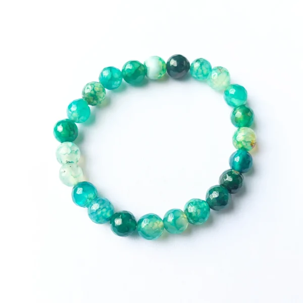 Ocean Ivy Agate Bracelet, Handmade women's fashion bracelet with unique design