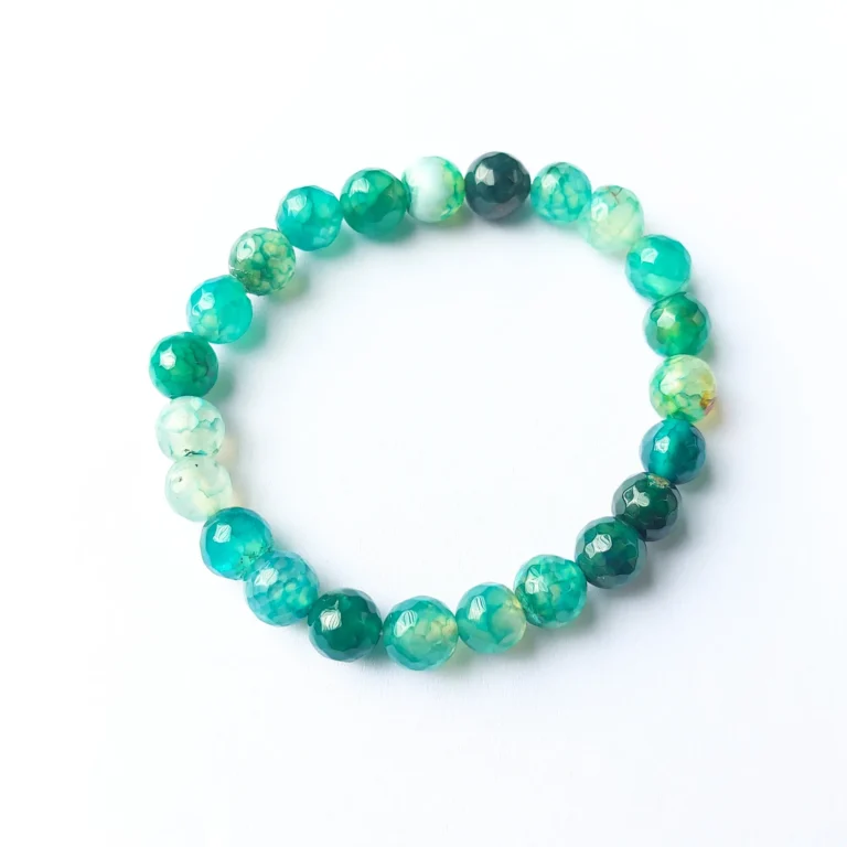 Ocean Ivy Agate Bracelet, Handmade women's fashion bracelet with unique design