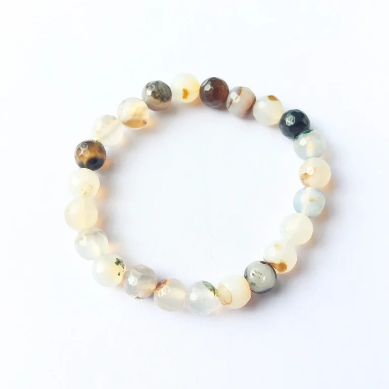 Sandstone Whisper Agate Bracelet, Handmade women's fashion bracelet with unique design