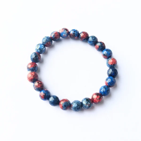 Cosmic Coral Agate Bracelet, Handmade women's fashion bracelet with unique design