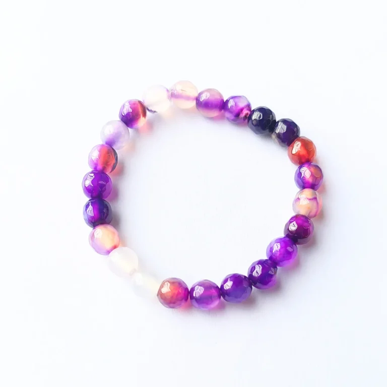 Prism Dusk Agate Bracelet, Handmade women's fashion bracelet with unique design