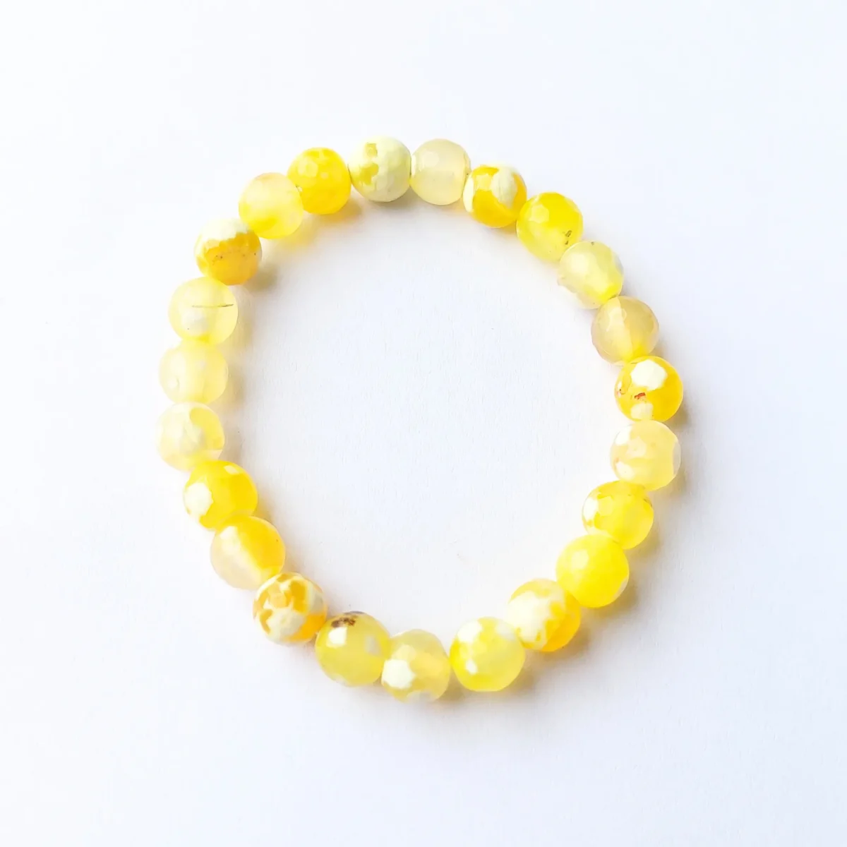 Marigold Shine Agate Bracelet, Handmade women's fashion bracelet with unique design