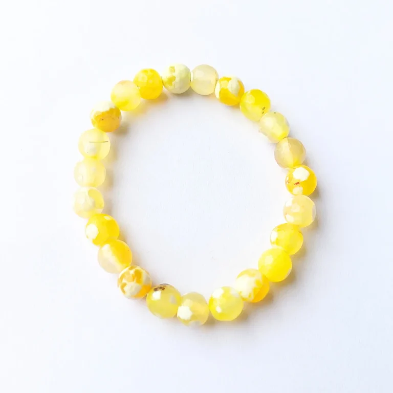 Marigold Shine Agate Bracelet, Handmade women's fashion bracelet with unique design