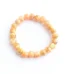 Amber Bloom Printed Glass Bead Bracelet, Handmade women's fashion bracelet with unique design